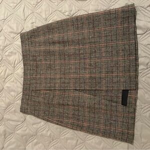 Alex Marie Gray Plaid Mini Skirt